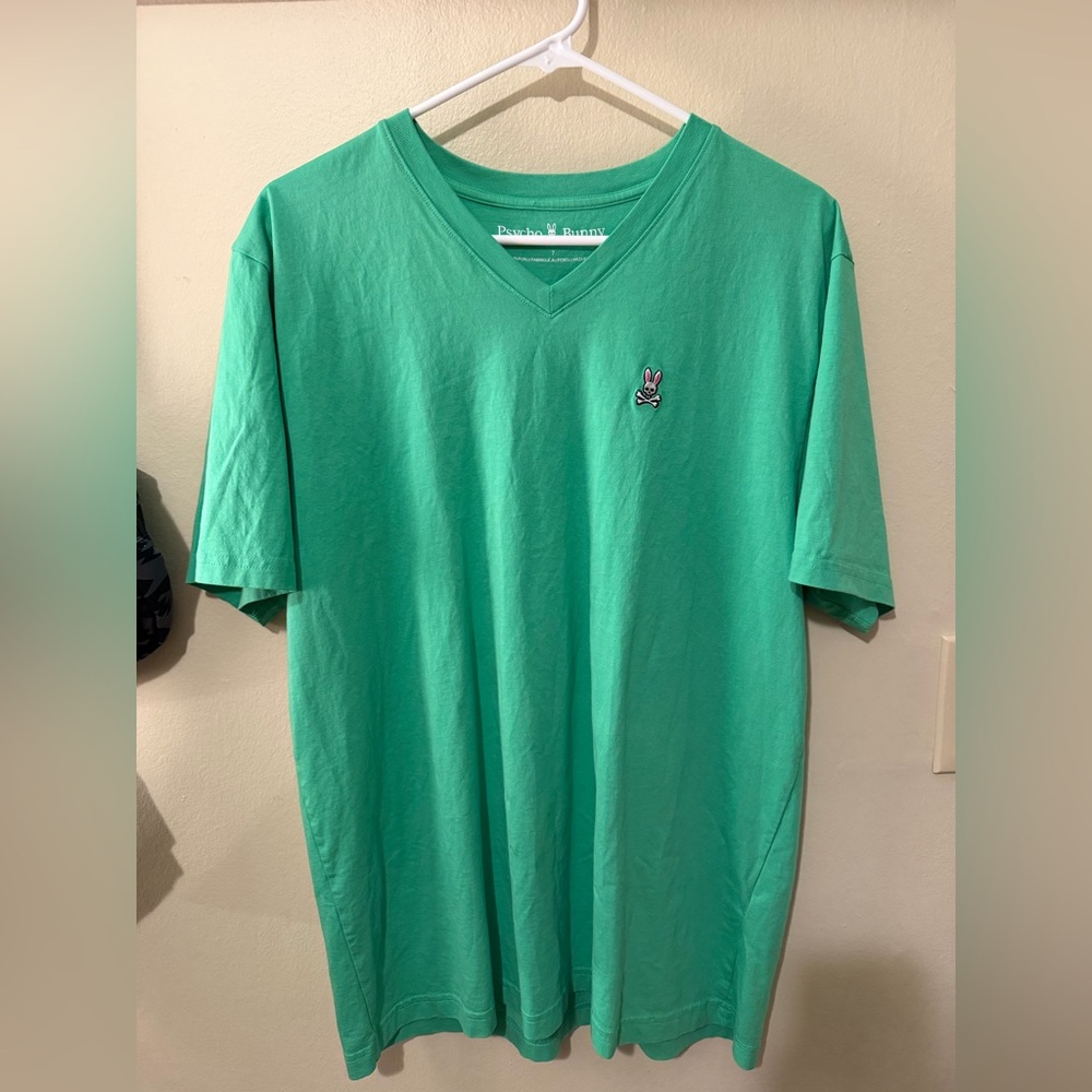 Psycho Bunny Classic Pima Cotton Tee Lime Green Mens Size 7 XXL